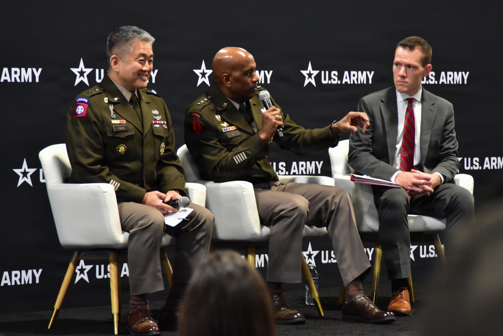 Deputy Chief of Staff, G-6, LTG Jeth Rey, participates in a Warriors Corner at AUSA's annual meeting in 2025