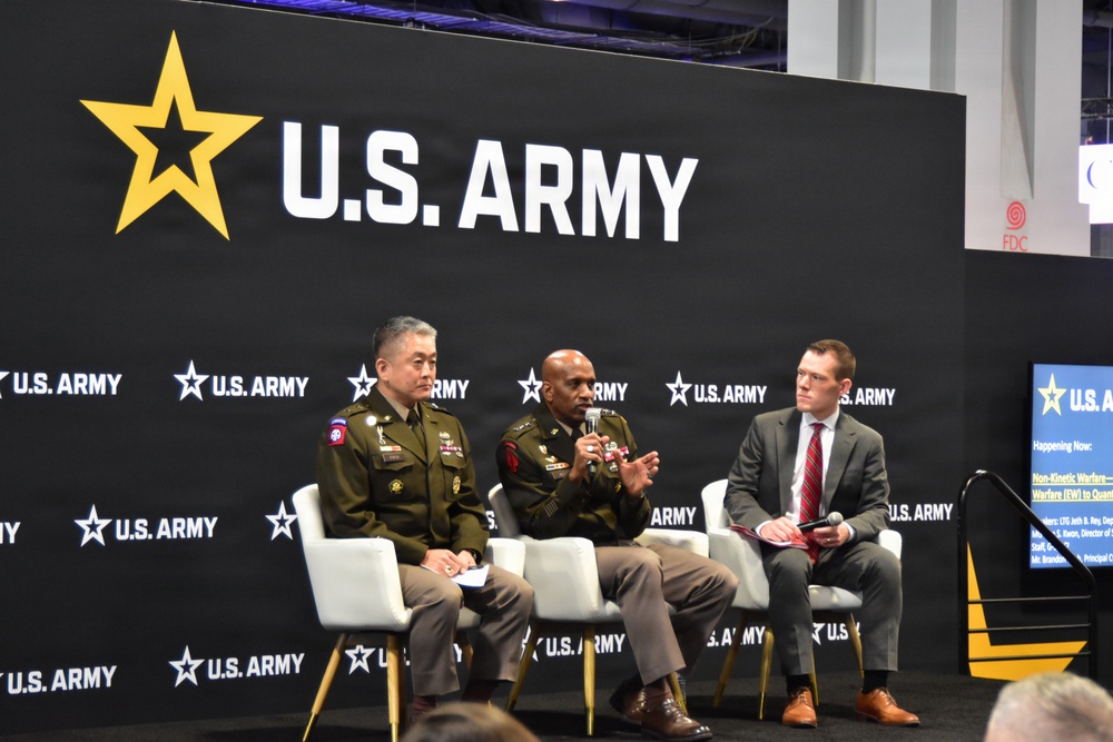 Deputy Chief of Staff, G-6, LTG Jeth Rey, participates in a Warriors Corner at AUSA's annual meeting in 2025