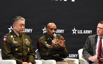 Deputy Chief of Staff, G-6, LTG Jeth Rey, participates in a Warriors Corner at AUSA's annual meeting in 2025