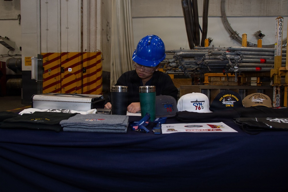 Ronald Reagan Sailor Sell Ship Merchandise