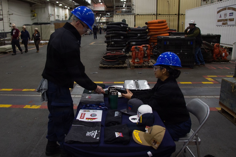 Ronald Reagan Sailor Sell Ship Merchandise