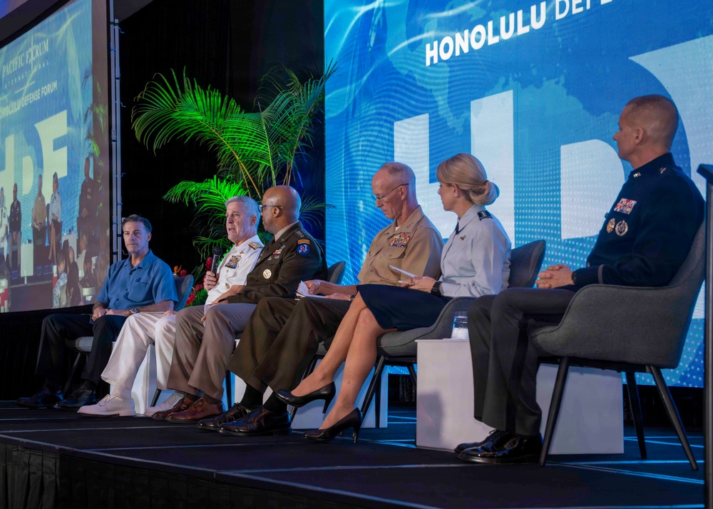 Adm. Steve Koehler, commander, U.S. Pacific Fleet, attends the Honolulu Defense Forum