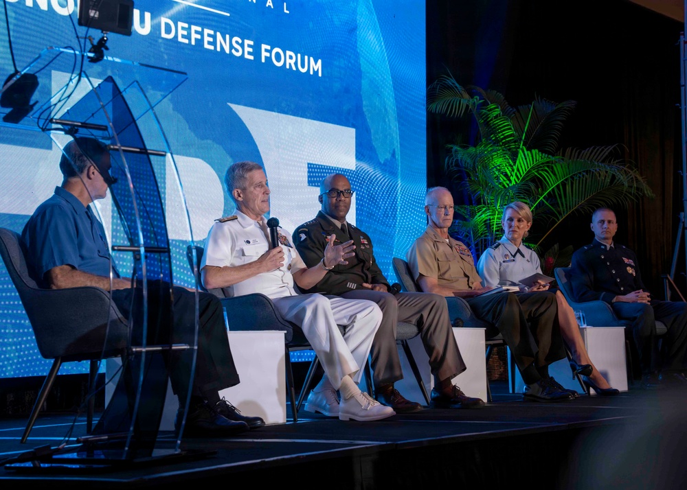 Adm. Steve Koehler, commander, U.S. Pacific Fleet, attends the Honolulu Defense Forum