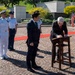 Adm. Steve Koehler, commander, U.S. Pacific Fleet, attends a wreath laying with Japan's Minister of Defense at the National Memorial of the Pacific
