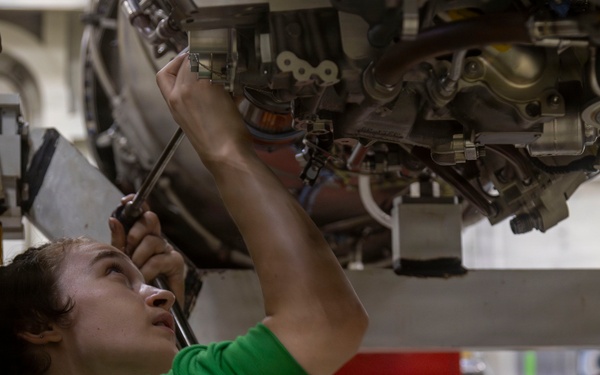 Abraham Lincoln conducts routine maintenance