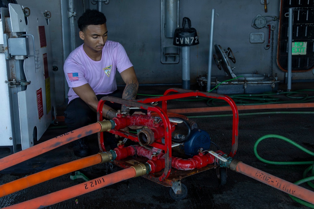 Abraham Lincoln conducts routine operations