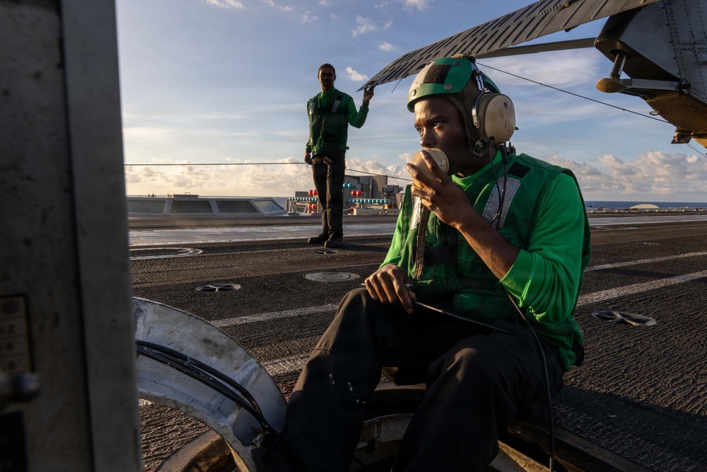 Abraham Lincoln conducts routine operations