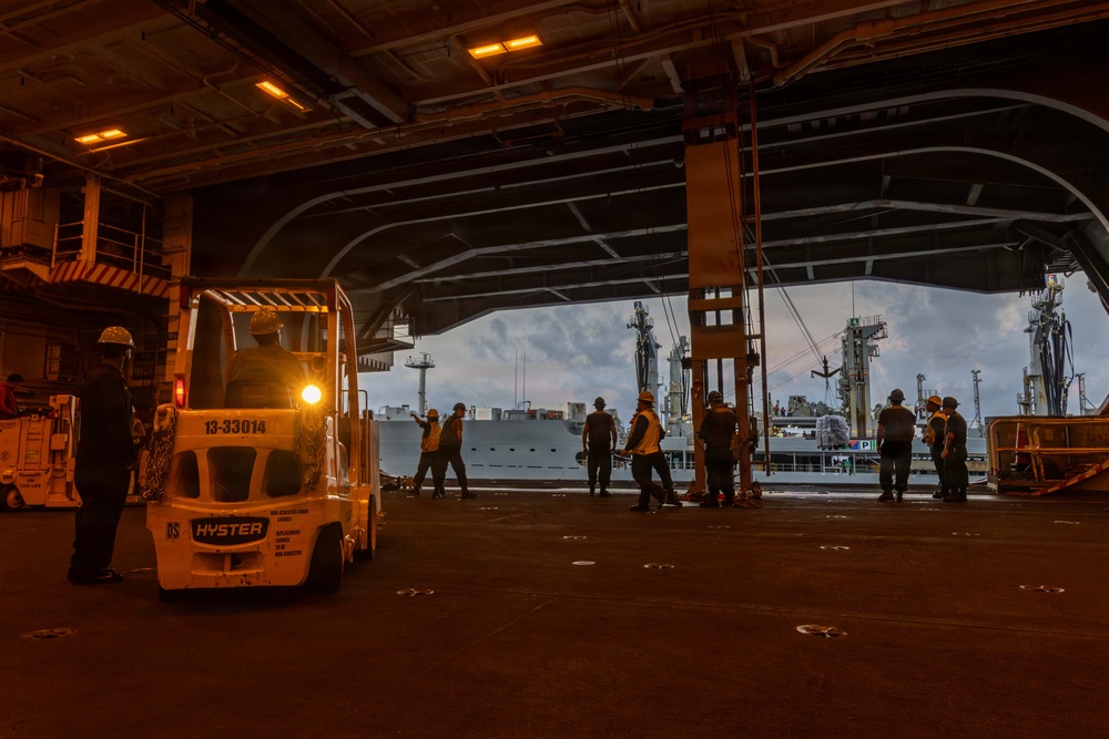 Abraham Lincoln conducts replenishment-at-sea with Yukon
