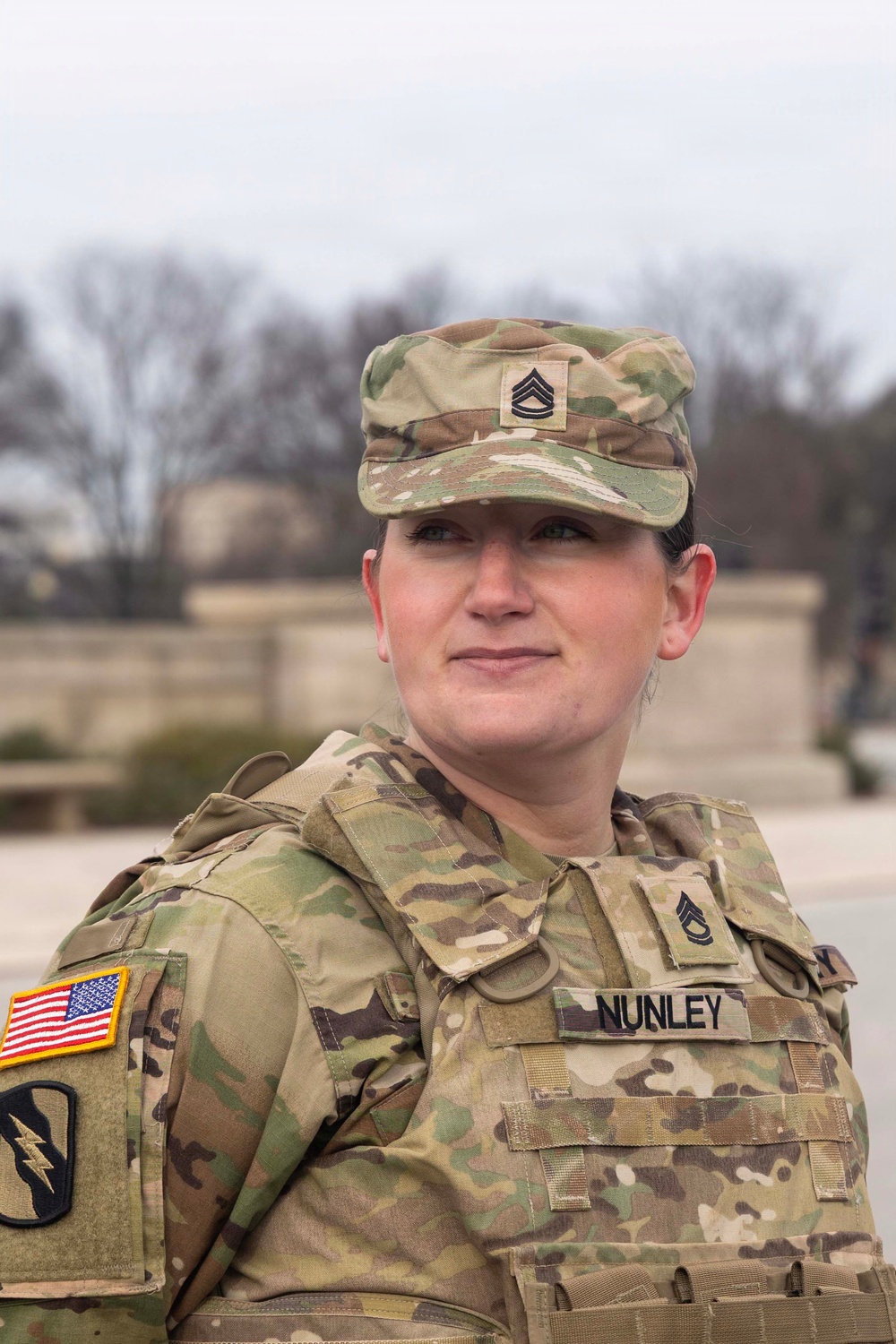 Sgt. 1st Class Lisa Nunley Promotion Ceremony at Lincoln Memorial