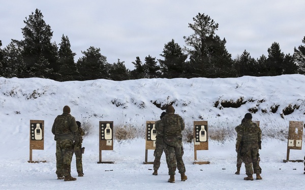 102nd Military Police Company conducts pistol qualifications in Adazi, Latvia