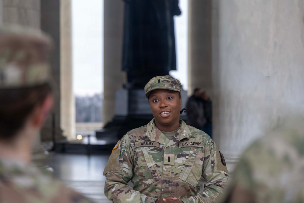 1st Lt. Dana Wesley Promotion Ceremony at Thomas Jefferson Memorial