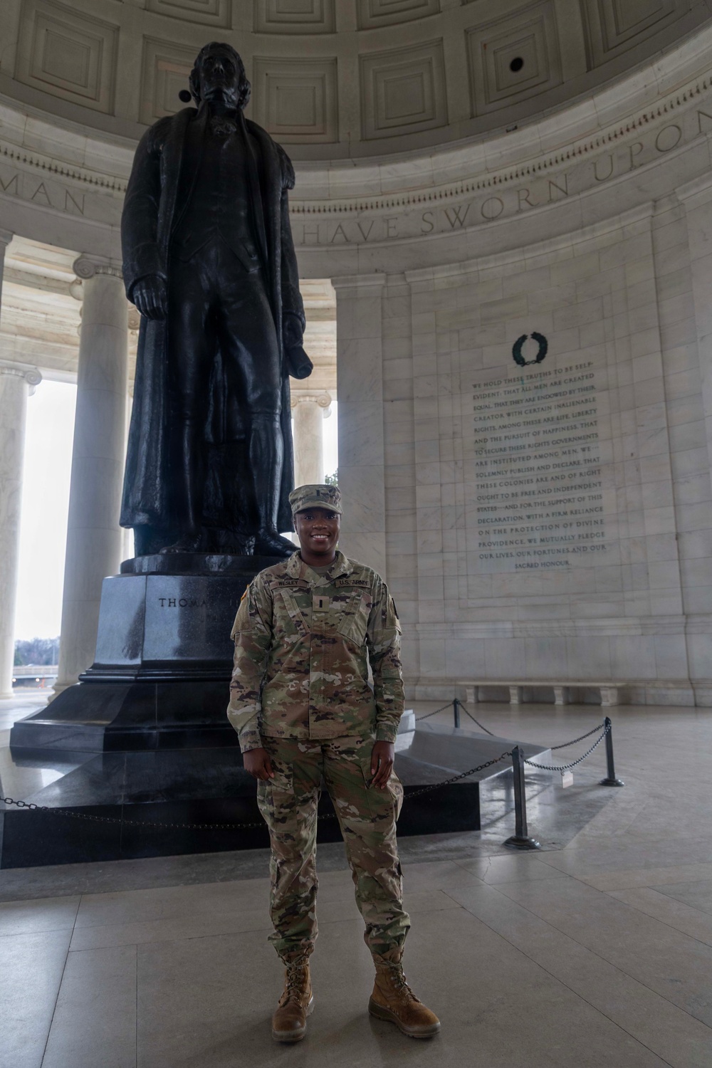 1st Lt. Dana Wesley Promotion Ceremony at Thomas Jefferson Memorial