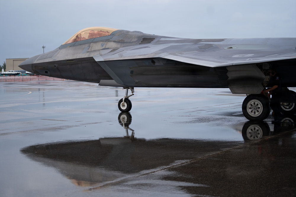 F-22 Raptor Aerial Demonstration Team performs at the Homestead ARB Air Show 2023