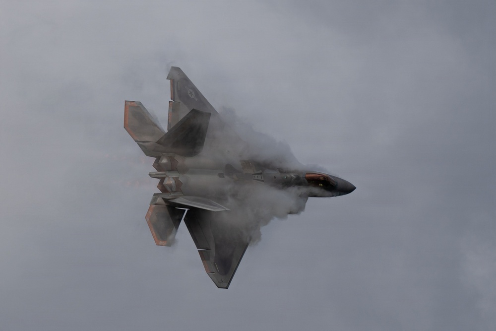 F-22 Raptor Aerial Demonstration Team performs at the Homestead ARB Air Show 2023