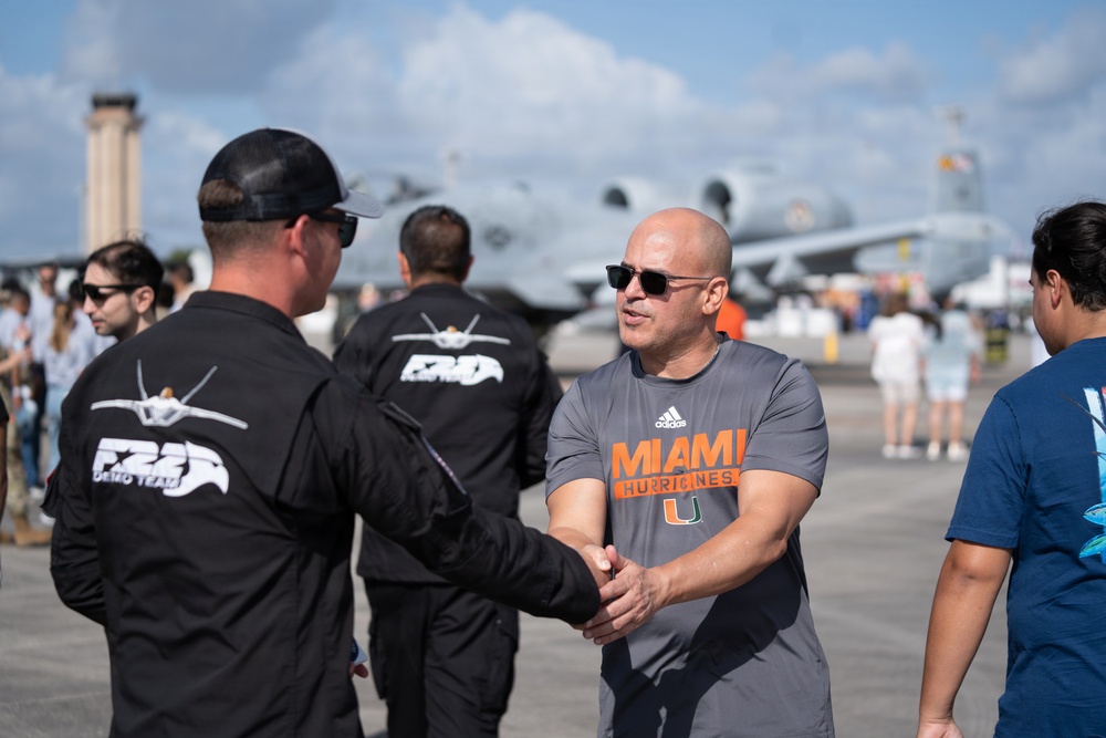 F-22 Raptor Aerial Demonstration Team performs at the Homestead ARB Air Show 2023