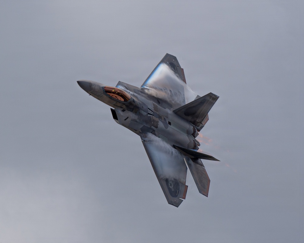 F-22 Raptor Aerial Demonstration Team performs at the Homestead ARB Air Show 2023