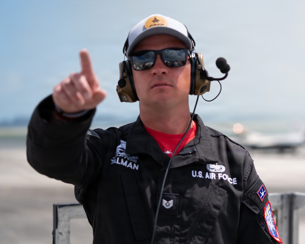 F-22 Raptor Aerial Demonstration Team performs at the Homestead ARB Air Show 2023