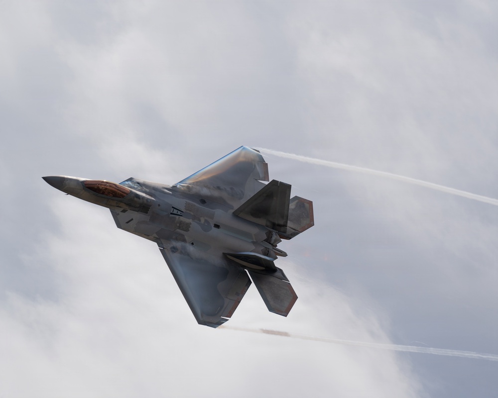 F-22 Raptor Aerial Demonstration Team performs at the Homestead ARB Air Show 2023
