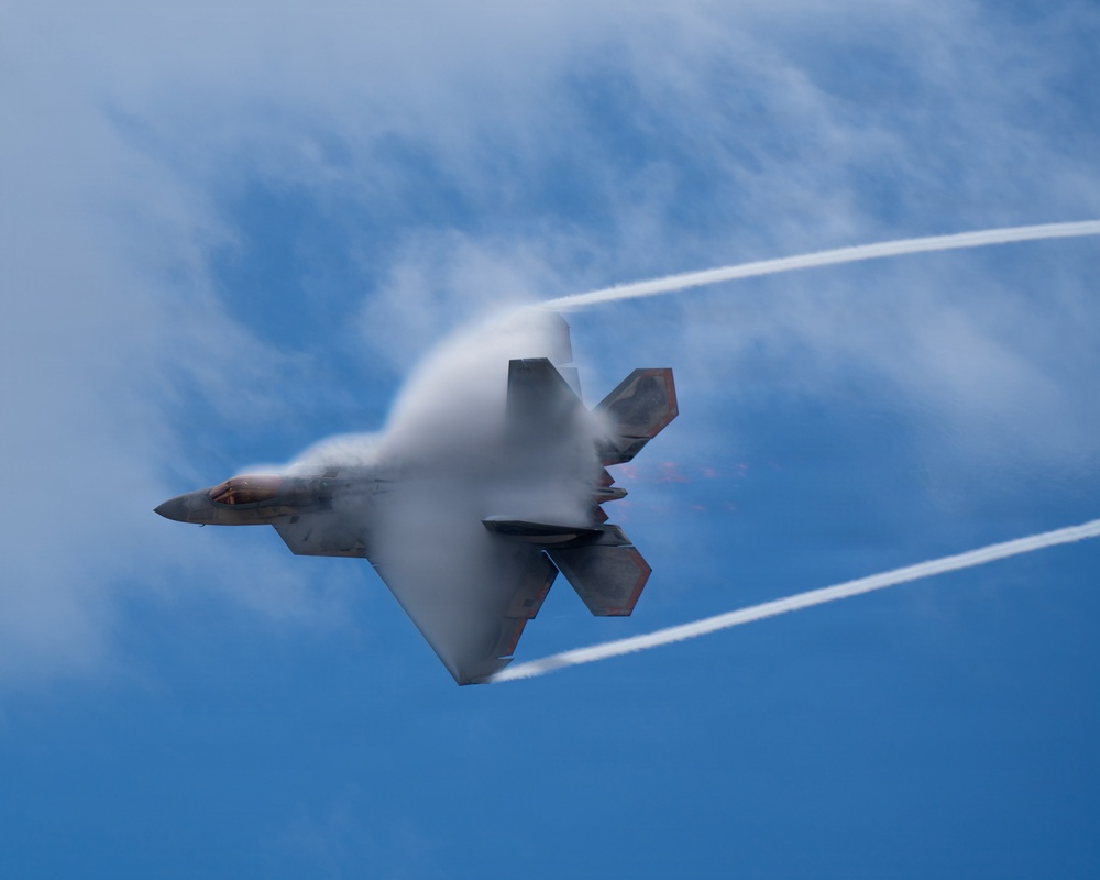 F-22 Raptor Aerial Demonstration Team performs at the Homestead ARB Air Show 2023