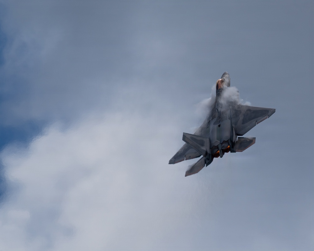 F-22 Raptor Aerial Demonstration Team performs at the Homestead ARB Air Show 2023