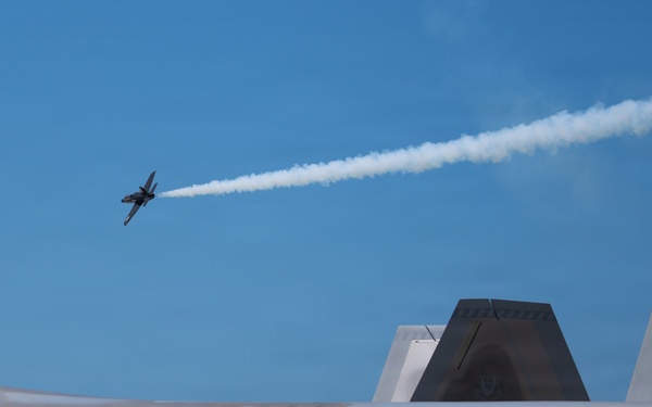 F-22 Raptor Aerial Demonstration Team performs at the Homestead ARB Air Show 2023
