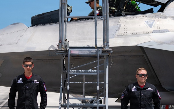 F-22 Raptor Aerial Demonstration Team performs at the Homestead ARB Air Show 2023