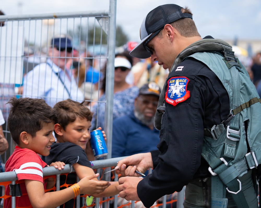 F-22 Raptor Aerial Demonstration Team performs at the Homestead ARB Air Show 2023