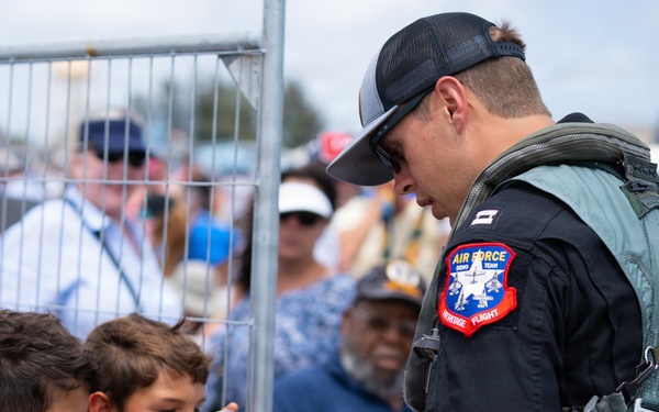 F-22 Raptor Aerial Demonstration Team performs at the Homestead ARB Air Show 2023