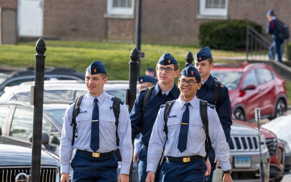 U.S. Coast Guard Academy cadets first day of spring semester