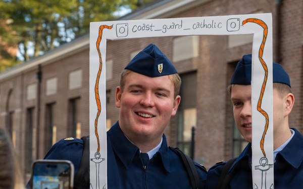 U.S. Coast Guard Academy cadets first day of spring semester