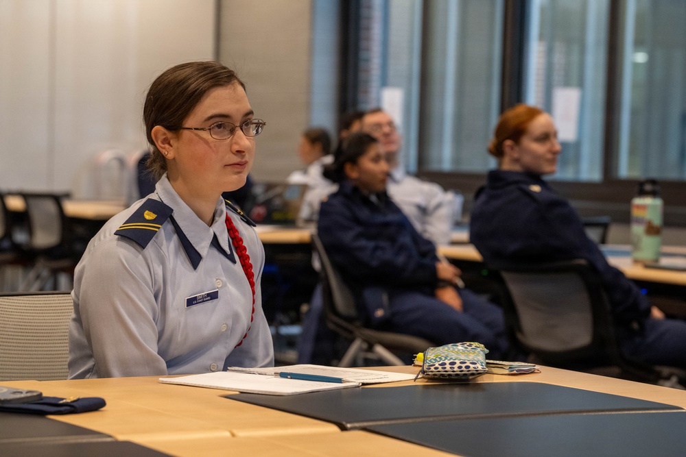 U.S. Coast Guard Academy cadets first day of spring semester