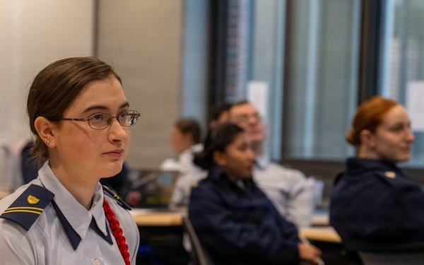 U.S. Coast Guard Academy cadets first day of spring semester