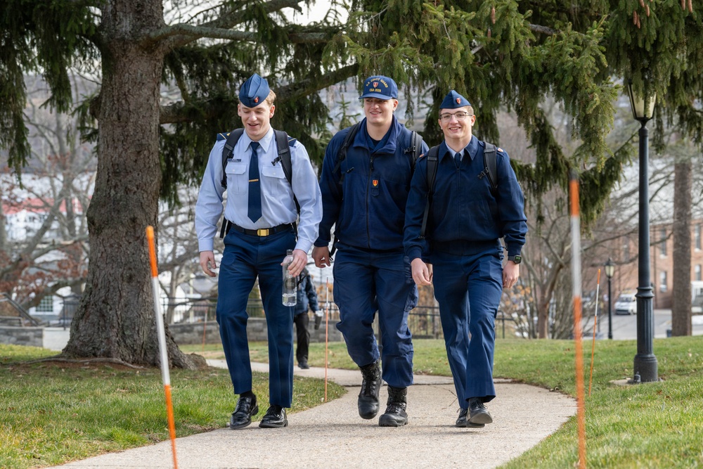 U.S. Coast Guard Academy cadets first day of spring semester