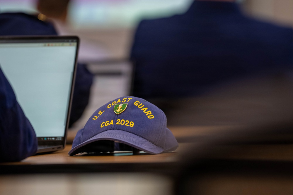 U.S. Coast Guard Academy cadets first day of spring semester
