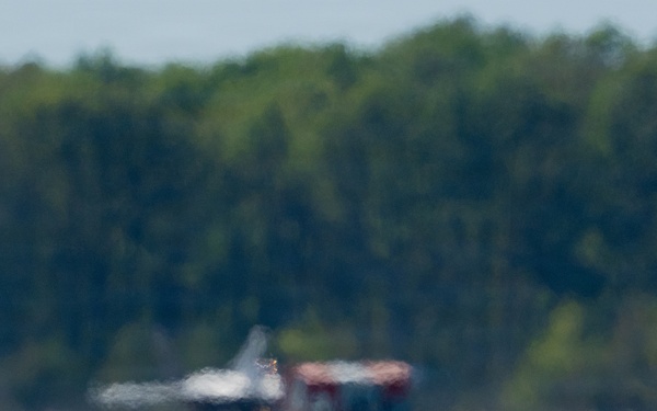 F-22 Raptor Aerial Demonstration Team performs at the Airpower Over Hampton Roads 2023