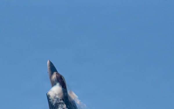 F-22 Raptor Aerial Demonstration Team performs at the Airpower Over Hampton Roads 2023
