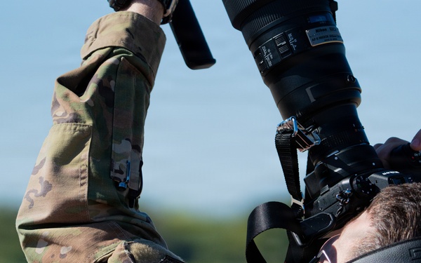 F-22 Raptor Aerial Demonstration Team performs at the Airpower Over Hampton Roads 2023