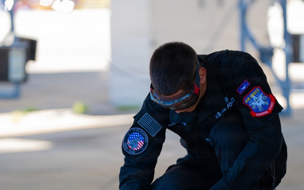 F-22 Raptor Aerial Demonstration Team performs at the Airpower Over Hampton Roads 2023
