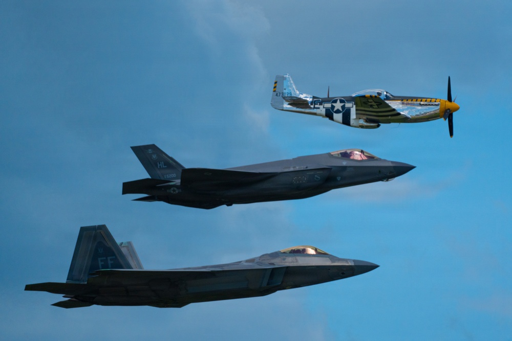 F-22 Raptor Aerial Demonstration Team performs at the Airpower Over Hampton Roads 2023