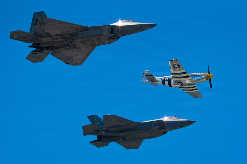 F-22 Raptor Aerial Demonstration Team performs at the Airpower Over Hampton Roads 2023