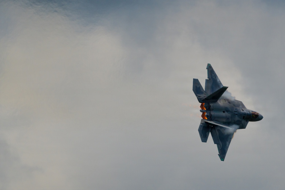 F-22 Raptor Aerial Demonstration Team performs at the Airpower Over Hampton Roads 2023