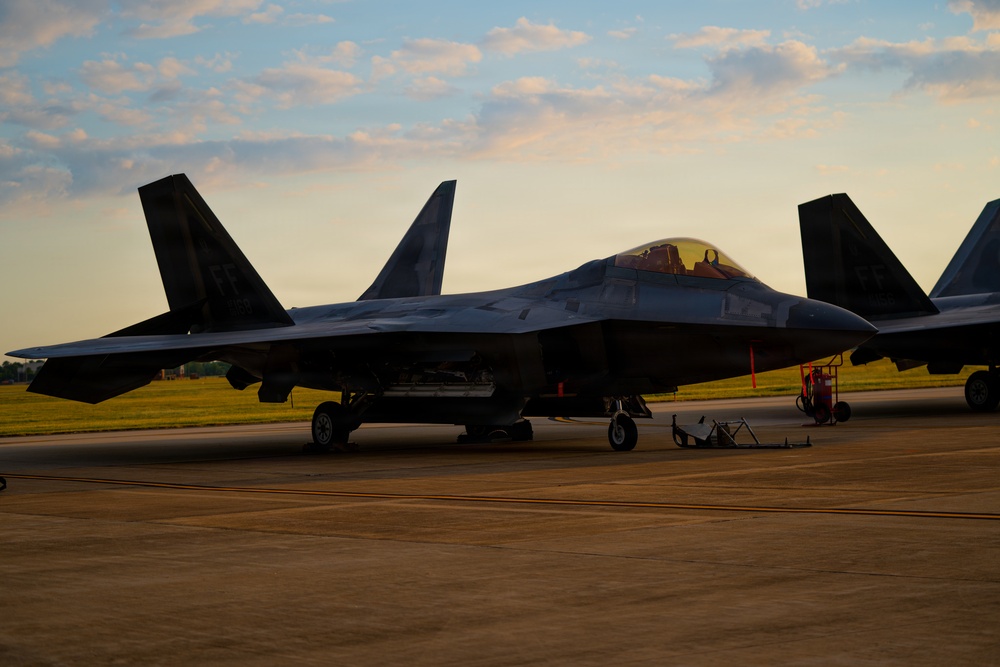 F-22 Raptor Aerial Demonstration Team performs at the Airpower Over Hampton Roads 2023