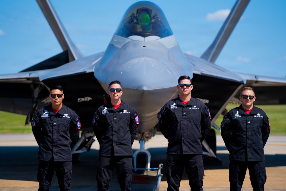 F-22 Raptor Aerial Demonstration Team performs at the Airpower Over Hampton Roads 2023