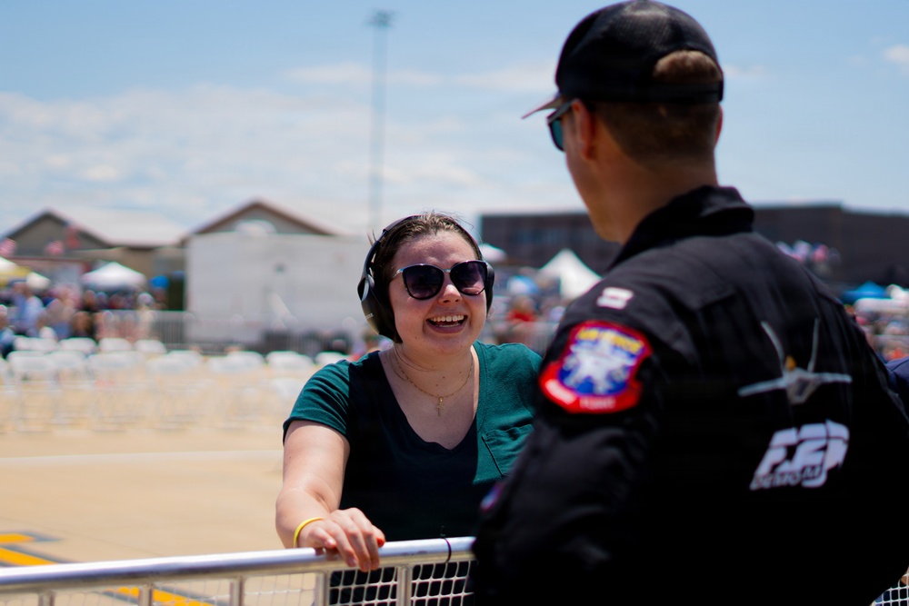 F-22 Raptor Aerial Demonstration Team performs at the Airpower Over Hampton Roads 2023