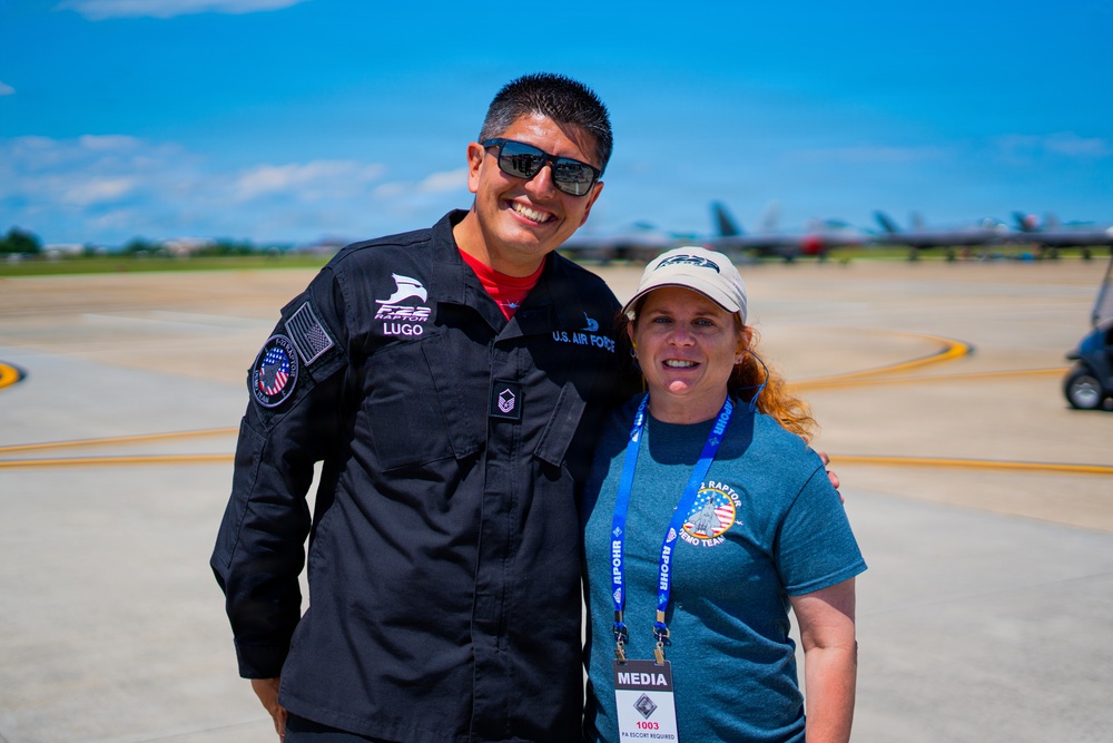 F-22 Raptor Aerial Demonstration Team performs at the Airpower Over Hampton Roads 2023