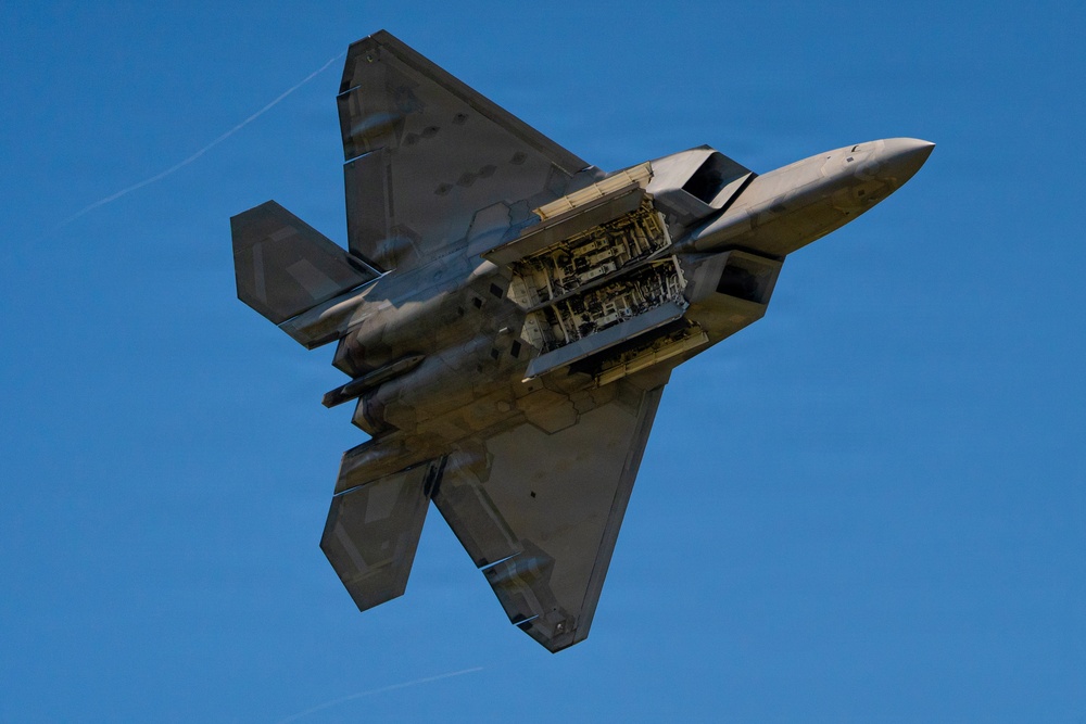 F-22 Raptor Aerial Demonstration Team performs at the Airpower Over Hampton Roads 2023