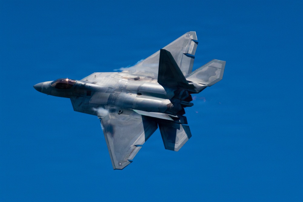 F-22 Raptor Aerial Demonstration Team performs at the Airpower Over Hampton Roads 2023
