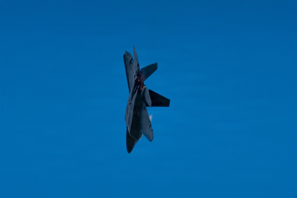 F-22 Raptor Aerial Demonstration Team performs at the Airpower Over Hampton Roads 2023
