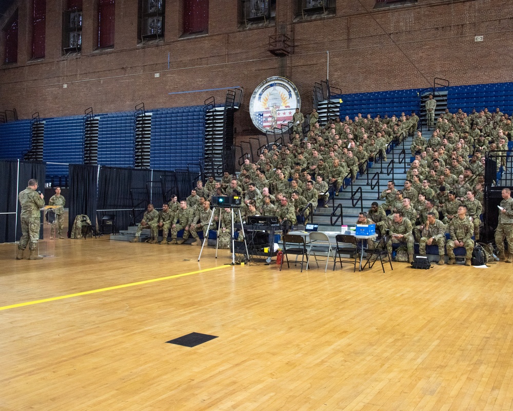 Service members from Florida in-process for JTF-DC