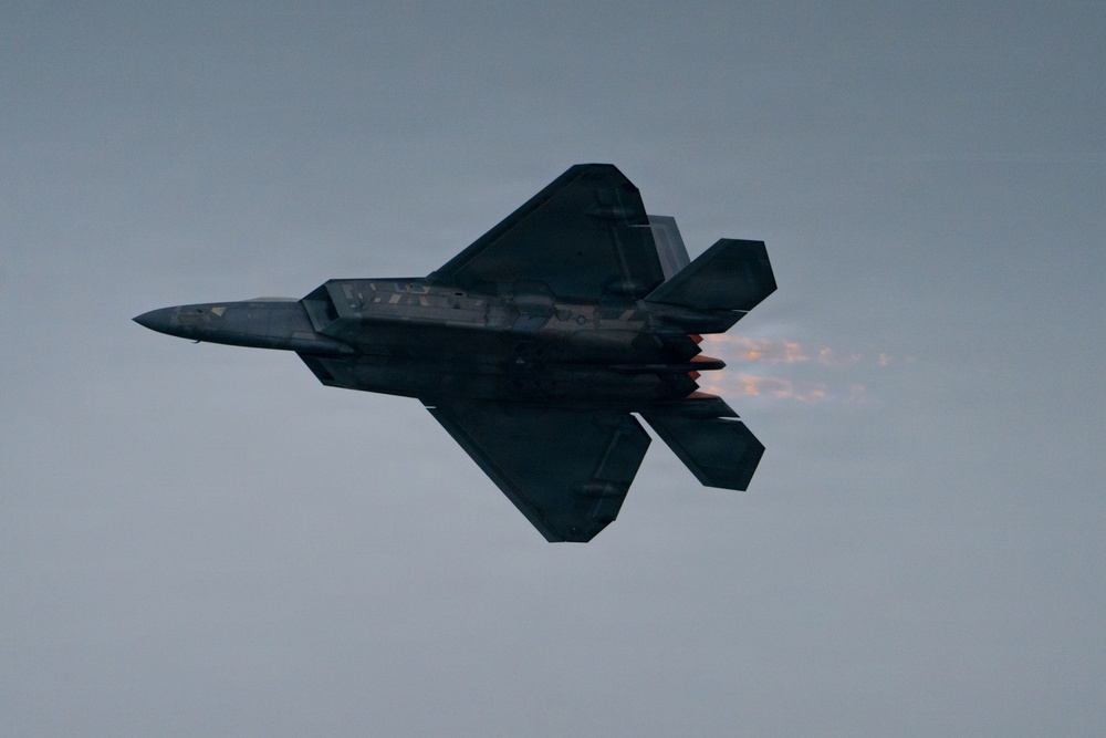 F-22 Raptor Aerial Demonstration Team performs at the Scott Air Show 2023